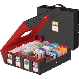 Gomyrod Card Storage Box 3200+ MTG Deck Box with 30 Colorful Divider, 4 Row Commander Trading Card Cases with Portable Handle & Display Windows, Fits for MTG/TCG/Magic Cards, Patented Design