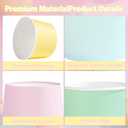 120Pcs Pastel Ice Cream Cups 12 oz Disposable Colored Theme Paper Dessert Snack Bowls Pastel Rainbow Yogurt Cup Containers for Food Soup Candies Baby Shower Birthday Spring Colorful Party Supplies