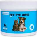 PET Eyes Wipes for Dogs & Cats - Gently Remove Tear Stain, Debris, Crust & Discharge- Hypoallergenic & Deodorizing Pet Cleaning Grooming Wipes Cleaner for Eyes, Face & Wrinkle -Unscented