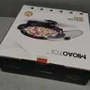 12" Round Electric Skillet with lid, Ceramic Nonstick Coating Electric Frying Pan, 1500W Quick & Even Heating, 5 Adjustable Temperature Control, Tempered Glass Lid & Cool-Touch Handles