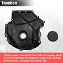 X AUTOHAUX Engine Timing Chain Cover and Crankshaft Oil Seal for Audi A3 A4 A5 A6 Q5 TT for VW Beetle CC Eos GTI Jetta Passat Tiguan 06H109210AG 06H109210Q Front Lower Timing Cover