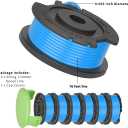 String Trimmer Line Spool - Single Line Auto-Feed Replacement Trimmer Line Spool for Greenworks, 6 Spools & 1 Cap