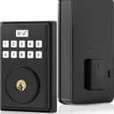 OOCC Keyless Entry Smart Keypad Door Lock - Deadbolt with 2 Keys, Auto Lock, Easy Installation, Matte Black