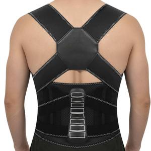 QFE Posture Corrector for Women and Men Back Brace Lower Comfortable Back Support Straightener Pain Relief Slouching Kyphosis Lnvisible Under Upper Hunchbac Hump Scoliosis Adjustable Uprigh Black XX-Large (XXL)