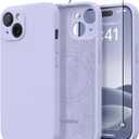 Magnetic for iPhone 13 Case, Compatible with MagSafe, [Full Camera Protection][Screen Protector] Silicone Shockproof Protective Phone Case for iPhone 13 6.1", Lilac