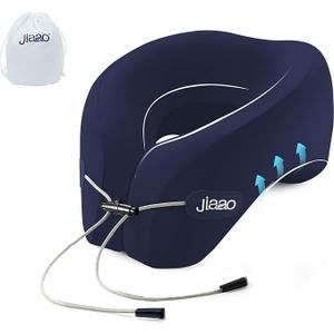 Travel Pillow, Neck Pillow Airplane, Plane Pillow Memory Foam Travel Neck Pillow with 360° Head and Neck Support, Portable Travel Essential Suitable for Airplane, Car, Train, or Bus Trip（Navy）