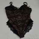 SHAPELLX Lace Bodysuit for Women V Neck Tummy Control Shapewear Thong Body Shaper Body Suit 3XL