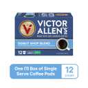 6 x Victor Allen's Coffee Decaf Donut Shop, 12 Count, Medium Roast, Single Serve Coffee Pods for Keurig K-Cup Brewers
