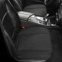 Linen Car Seat Covers,Bottom Seat Covers for Cars Include 1 Piece Front Driver Seat Pad Mat Universal Fits 90% Vehicles,SUVs,Cars,Sedans(1Piece-Black)