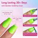SXVME Neon Green Soft Gel Nail Tips Short Coffin Pre-colored Gel Tips Short Press on Nails Pre Applied Tip Primer Natural Acrylic Fake Nails Extensions for DIY, 300Pcs