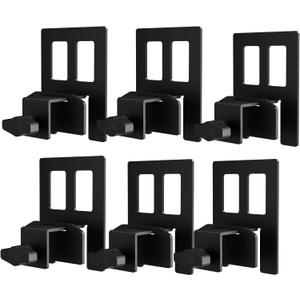 4PCS Non-Slip Mattress Grippers for Metal Bed Frames, Adjustable Anti-Slide Mattress Holder, Universal Fit Twin/Queen/King Size Beds, Black Heavy-Duty Gaskets, Easy Install (Medium)