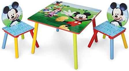 Delta Children - Disney Mickey Mouse Kids Table and Chair Set 3- Piece Set (2 Chairs Included) - Ideal for Arts & Crafts, Snack Time, Homework & More, Pink