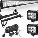 YITAMOTOR 52 Inch 500W LED Light Bar & 2 Pack 4" Light Pods with Bracket