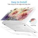 Mektron Designed Case for MacBook Pro 16 Inch A2141 Cover 2019 Release 16" with Liquid Retina Display/Touch ID, Plastic Hard Shell with Keyboard Skin & Screen Protector, Watercolor Dahlias