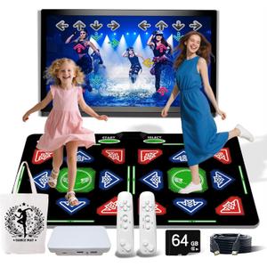 Electronic Dance Mat,64GB Memory Card,1000 Games,885 Songs,81 MVs,Flannel