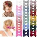 Oaoleer Baby Hair Clips, 40PCS Fully Lined Hair Bows for Girls Toddler Babies Kids Baby, Non Slip Tiny Hair Accessories for Infants Toddlers Kids Children Little Girls (Hair Bows-B)