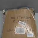 CYMULA Knit Throw Blanket for Couch Light Grey - Super Soft Lightweight Plush Fuzzy Fluffy Warm Cozy Blankets and Throws for Sofa Bed, 50 x 60 inches