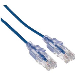 Monoprice SlimRun Cat6A Ethernet Patch Cable - Snagless RJ45 UTP Pure Bare Copper Wire 10G 30AWG 50ft Blue 10-Pack