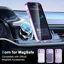 for iPhone 17 Full Body Shockproof Case with Magnetic Invisible Stand [Compatible with MagSafe] Built-in Screen Protector Military Drop ProtectionTranslucent iPhone Cover -Purple