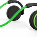 Small Bluetooth Headphones Wrap Around Head - Sports Wireless Headset with Built in Microphone and Crystal-Clear Sound, Foldable and Carried in The Purse, and 12-Hour Battery Life, Green