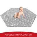 Baby Play Mat Cover (only Cover) Compatible with POP 'N GO Playpen Mat, Non-Slip Waterproof Hexagon Playpen Mat Protector