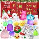 Advent Calendar 2025, 24 Days of Christmas Countdown Calendar for 24 Kawaii Squishies Toys, Surprises Sensory Fidget Toys for Kids & Adult, Christmas Party Favors Gift