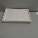 Polmart Stackable Necklace & Jewelry Organizer/Storage/Display Trays, White Leatherette (2-Pack)