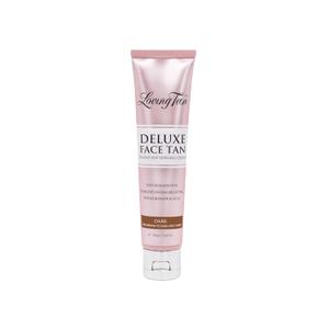 Loving Tan Deluxe Face Self Tanner, Dark - Streak Free, Natural, Professional Quality Sunless Tanning - 10+ Face Self Tanner Applications per Bottle, Cruelty Free, Naturally Derived DHA - 1.6 Fl Oz