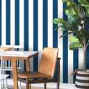 Guvana 17.7"472" Striped Peel and Stick Wallpaper Blue and White Self-Adhesive Wallpaper DIY Removable Contact Paper Navy Blue Waterproof Wall Paper for Bathroom Cabinets Accent Wall Decor Vinyl Roll