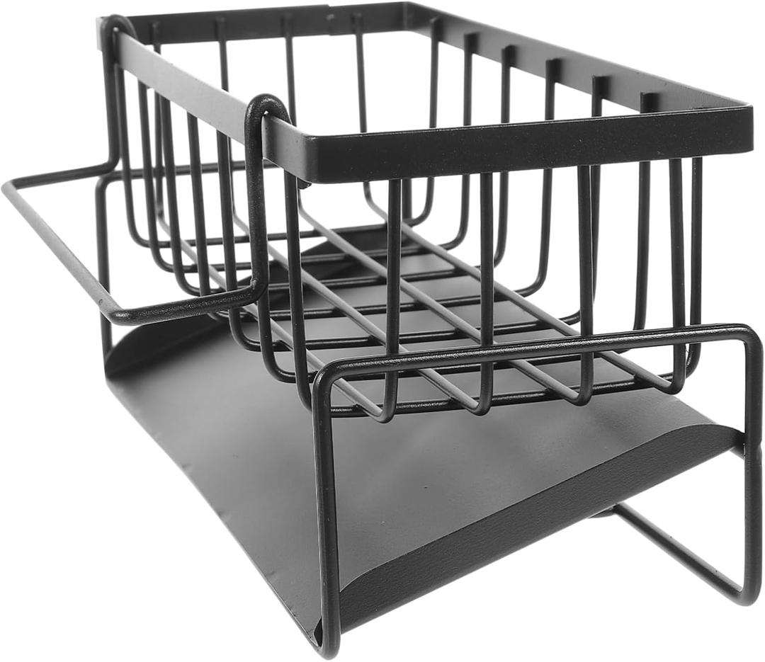 Wakauto Kitchen Shelf Dishcloth Holder Sponge Brush Dishcloth Rack Sponge Holder Rack Kitchen Sink Rack Drainer Kitchen Sponge Organizers Rack Draining Rack Dishcloth Organizer Metal