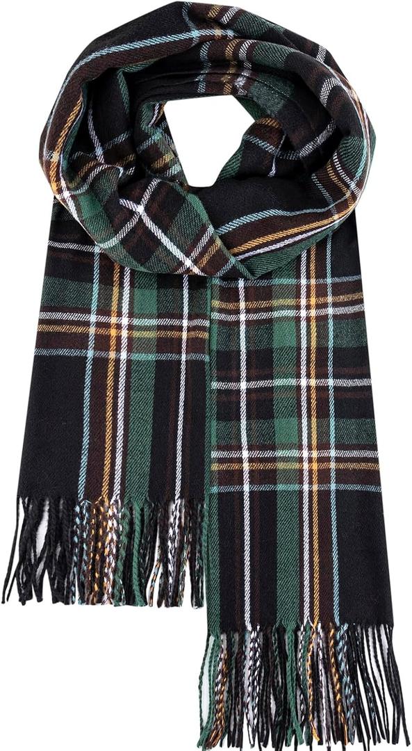 Umjetnost Soft Cashmere Feel Winter Scarf for Women Fashion Plaid Warm Long Blanket Scarves Pashmina Shawls and Wraps