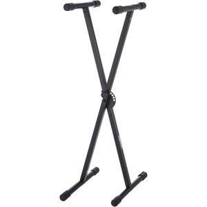 Amazon Basics Keyboard and Piano Stand, Adjustable Height, Portable Single-X-Shape, Stable Steel Construction, Black