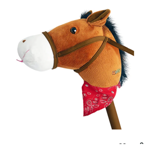 WALIKI Stick Horse Toy for Boys and Girls | Fun Cowboy & Cowgirl Pretend Play | Cool Toys for Kids Ages 3 4 5 6 | Birthday Gift for Active Toddlers (Brown)