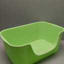 Low Entry Cat Litter Box with High Sides - Open-Top Anti-Splash, Durable Easy-Clean Pan for Kittens, Munchkin Cats, Senior Medium-Sized Cats & Small Pets (Rabbits), 19.3x13.3x7.8 Grey