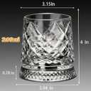 360 Rotating Old Fashioned Whiskey Glass Set - Spinning Crystal Tumbler with Sword-Engraved Design & Illuminated Stress Relief Base, 2-Piece Rotatable Cocktail Glass for Birthdays,Fathers Day Gifts