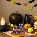 6 x Magic Ants Halloween 3D Pop-Up Card, Haunted House Design with Ghosts and Pumpkins, Spooky Greeting Card for Halloween Celebrations, Unique Handmade Halloween Card with Envelope