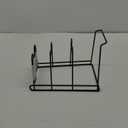STOBAZA Pot Lid Organizer Pots and Pans Organizer Cutting Board Holder Frying Pan Rack Compact Kitchen Storage Rack Black