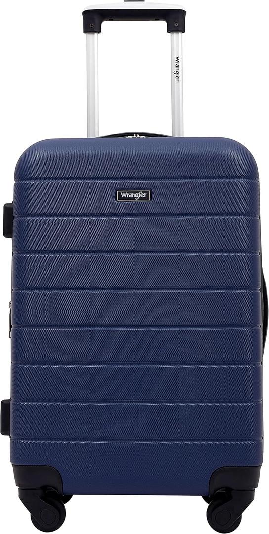 Wrangler 21.5" Spinner Carry-On Luggage, Navy Blue