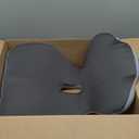 Ergonomic Waist Support and Seat Cushion, 2-in-1 Memory Foam Pad, Hollow Design for Coccyx, Suitable for Office Chairs, Car Safety Seats and Household Use - Relieves Lower Back and Hip Pain (Grey)