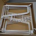 Supforce 8 Pack Wire Shelf Dividers for Closet, Solid Coated Metal Closet Dividers for Closet Organization, Closet Shelf Divider for 12'' Tall x 12'' Deep Wire Shelves and Storage, Bright White