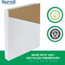 Samsill 2 Inch 3 Ring Binders, Economy Round Ring, Clear View Cover, 425 Sheet Capacity - for School, Home, Office - White, 12 Pack