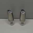 Gravity Electric Pepper and Salt Grinder Set, Adjustable Coarseness, Automatic Shakers Mill Grinder with LED Light, Battery Powered, Upgraded Larger Capacity, One Hand Operated (Sliver 2 Pack)