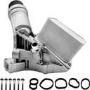 11428583895 Aluminium Engine Oil Cooler Filter Housing Assembly Fits for BMW 3.0L B58 340i GT 540i X3 X4 M240i 440i 540d 640i 740i xDrive 2016-2021, 3.0 Turbo Oil Cooler Assembly Replace 11428583901