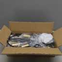 Sputnik Chandelier 10-Light, Mid Century Modern Height Adjustable Ceiling Light Fixture for Dining Room, Kitchen Island, Living Room,Bedroom-Black and Gold