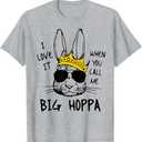 I Love It When You Call Me Big Hoppa Bunny Easter Kids T-Shirt Small