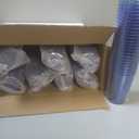 200 Pack Blue Plastic Cups, 12 oz Clear Plastic Disposable Cups, Big Size Fancy Party Cups for Party, Wedding, Reception