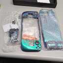 eXtremeRate DIY Full Set Shell with Buttons for Steam Deck LCD, Custom Faceplate Back Plate Replacement Shell for Steam Deck LCD - Chameleon Green Purple [Console NOT Included]