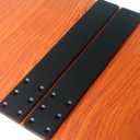 2 Pack L16 x W 2.5" 10mm Thick Hidden Countertop Support Brackets, Straight Steel Countertop Support Brackets Solid Floating Shelf Bracket for Countertops Frosted Black