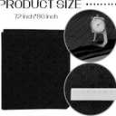 Pack of 2 Black Final Backing Cloth 7240'' Black Vinyl Fabric Cloth Primary Tufting Backing Fabric Non Slip with Plum Blossom Pattern Rug for Crafts Carpet Making Supplies