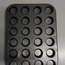 2 Pack Premium Bakeware 24-Cup, Mini Muffin Pan, Dishwasher Oven Safe (Black, Steel)